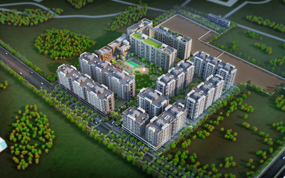 My World township aerial view